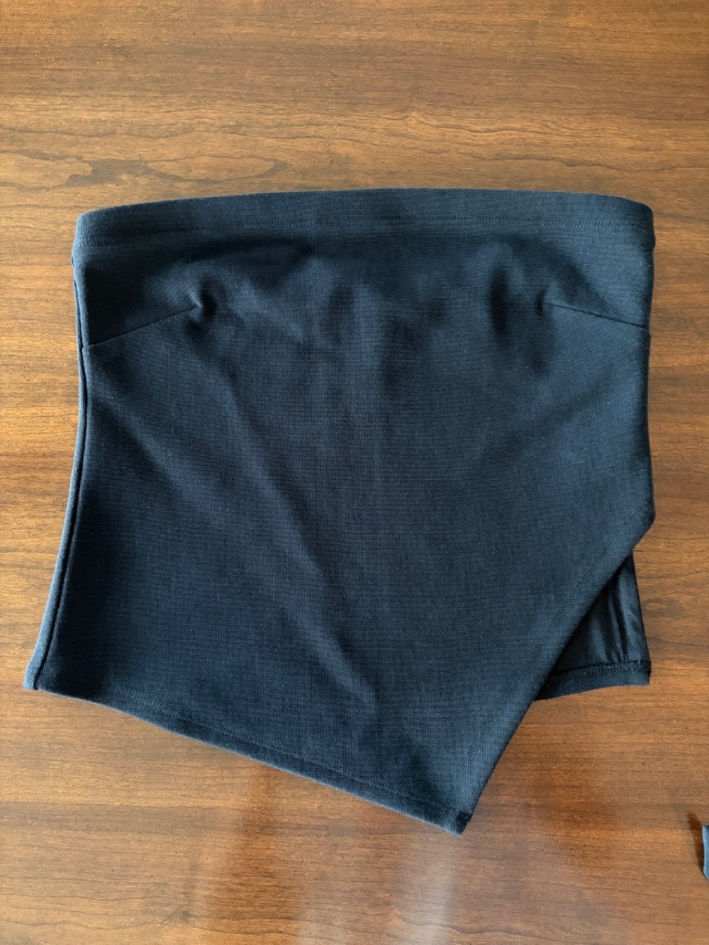 Cropped Tube Top With Slit - Small - Black- Oak + Fort - Picture 2 of 2